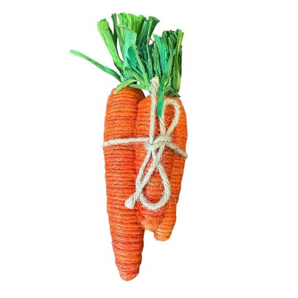Easter Bunny Twine Raffia Faux Carrots Farmhouse Decor Multiple Sizes Spring - Picture 2 of 7